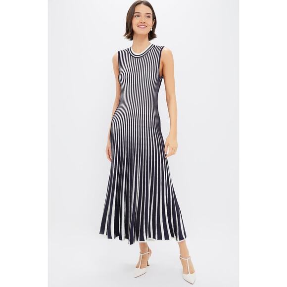 Tuckernuck Dresses & Skirts - TUCKERNUCK Navy Stripe Knit Amie Dress Size L NWT Retail $298 Tuckernuck